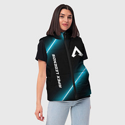 Женский жилет Apex Legends неоновые лампы, цвет: 3D-черный — фото 2