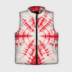 Женский жилет Тай-дай бело-красный
