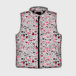 Женский жилет Человечки с антенками, цвет: 3D-черный