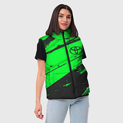 Женский жилет Toyota sport green, цвет: 3D-черный — фото 2
