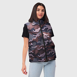 Женский жилет Камуфляж-грязь, цвет: 3D-светло-серый — фото 2