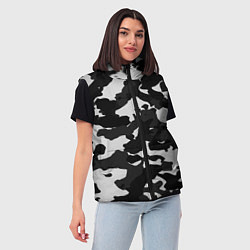 Женский жилет Камуфляж серый, цвет: 3D-черный — фото 2