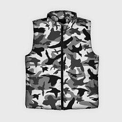 Женский жилет Камуфляж птицы чёрный