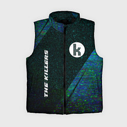 Женский жилет The Killers glitch blue, цвет: 3D-черный