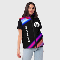 Женский жилет The Killers neon rock lights, цвет: 3D-черный — фото 2