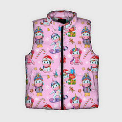 Женский жилет Мультяшные единороги, цвет: 3D-светло-серый