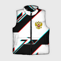 Женский жилет Россия спортивная геометрия глитч
