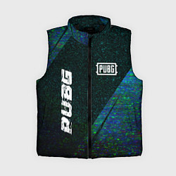 Женский жилет PUBG glitch blue, цвет: 3D-черный