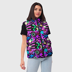 Женский жилет Мультяшный космос, цвет: 3D-черный — фото 2