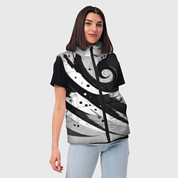 Женский жилет Экспрессивная абстракция - нейроарт, цвет: 3D-светло-серый — фото 2