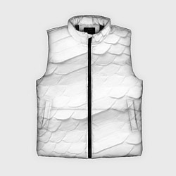 Женский жилет Белая чешуя змеи, цвет: 3D-черный