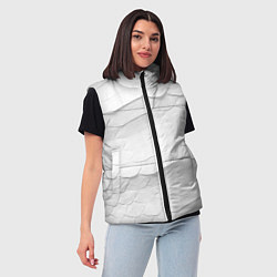 Женский жилет Белая чешуя змеи, цвет: 3D-черный — фото 2