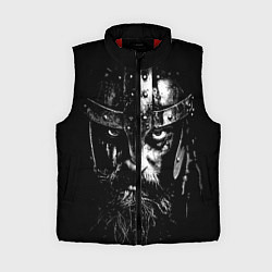 Женский жилет Суровый викинг в железном шлеме, цвет: 3D-красный