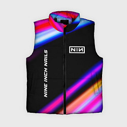 Женский жилет Nine Inch Nails neon rock lights, цвет: 3D-черный
