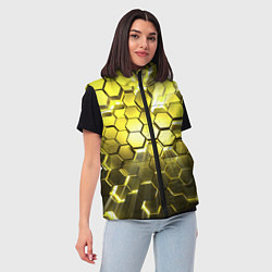 Женский жилет Золотые соты, цвет: 3D-черный — фото 2