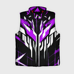 Женский жилет Purple and white abstraction on a black background