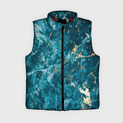 Женский жилет Мраморная текстура с золотом, цвет: 3D-красный