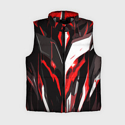 Женский жилет Красно-белый абстрактный демонический шлем