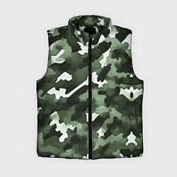 Женский жилет Армейский зелёный камуфляж, цвет: 3D-черный