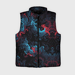 Женский жилет Цветные клубы дыма, цвет: 3D-черный