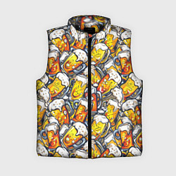 Женский жилет Граффити пиво пенное, цвет: 3D-черный