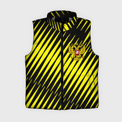 Женский жилет Герб РФ абстракция, цвет: 3D-светло-серый