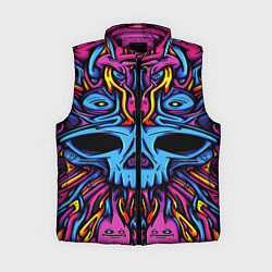 Женский жилет Skull tatoo steel, цвет: 3D-черный