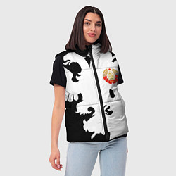 Женский жилет СССР текстура герб, цвет: 3D-светло-серый — фото 2