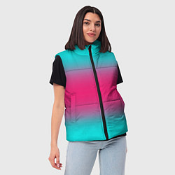 Женский жилет Градиент текстура неон, цвет: 3D-красный — фото 2