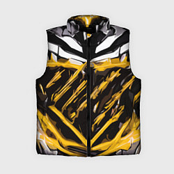 Женский жилет Yellow and white abstraction on a black background