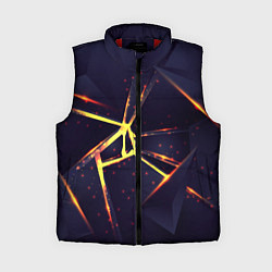 Женский жилет Золотые яркие неоновые плиты, цвет: 3D-красный