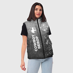 Женский жилет Cowboy Bebop - grey gradient по-вертикали, цвет: 3D-черный — фото 2