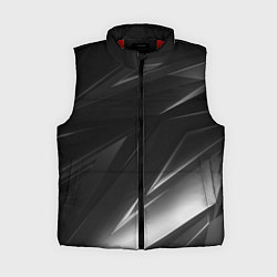 Женский жилет Чёрно белая геометрия, цвет: 3D-красный