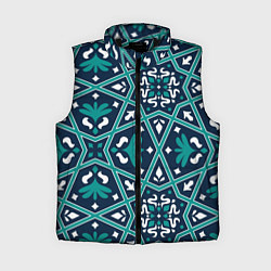 Женский жилет Геометрический узор арабеска, цвет: 3D-черный