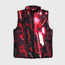 Женский жилет Красно-чёрная киберпанк абстракция