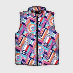 Женский жилет Зигзаги в геометрии, цвет: 3D-красный