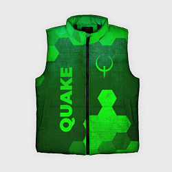 Женский жилет Quake - green gradient вертикально, цвет: 3D-черный