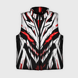 Женский жилет Красное абстрактное лицо монстра, цвет: 3D-черный