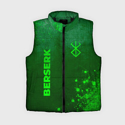 Женский жилет Berserk - green gradient вертикально, цвет: 3D-черный