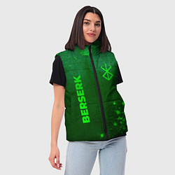 Женский жилет Berserk - green gradient вертикально, цвет: 3D-черный — фото 2