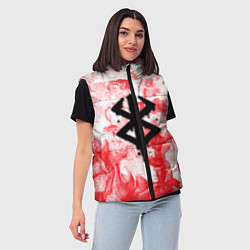 Женский жилет Берсерк лого в огне, цвет: 3D-светло-серый — фото 2