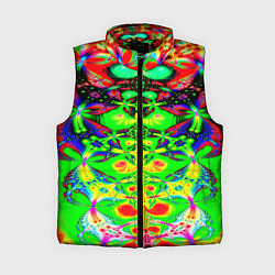 Женский жилет Оптический фрактал кислота, цвет: 3D-красный