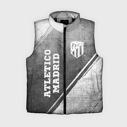 Женский жилет Atletico Madrid - grey gradient вертикально, цвет: 3D-черный