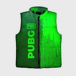 Женский жилет PUBG - green gradient по-вертикали