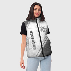 Женский жилет Borussia - white gradient вертикально, цвет: 3D-черный — фото 2