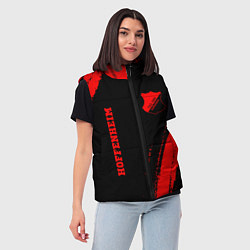 Женский жилет Hoffenheim - red gradient вертикально, цвет: 3D-черный — фото 2
