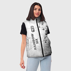 Женский жилет Rainbow Six - white gradient по-вертикали, цвет: 3D-черный — фото 2