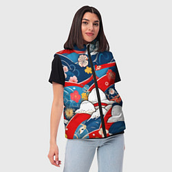 Женский жилет Восточная аппликация, цвет: 3D-черный — фото 2