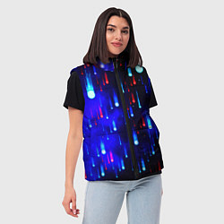 Женский жилет Космические метеориты, цвет: 3D-светло-серый — фото 2