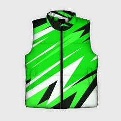 Женский жилет Geometry stripes green, цвет: 3D-черный